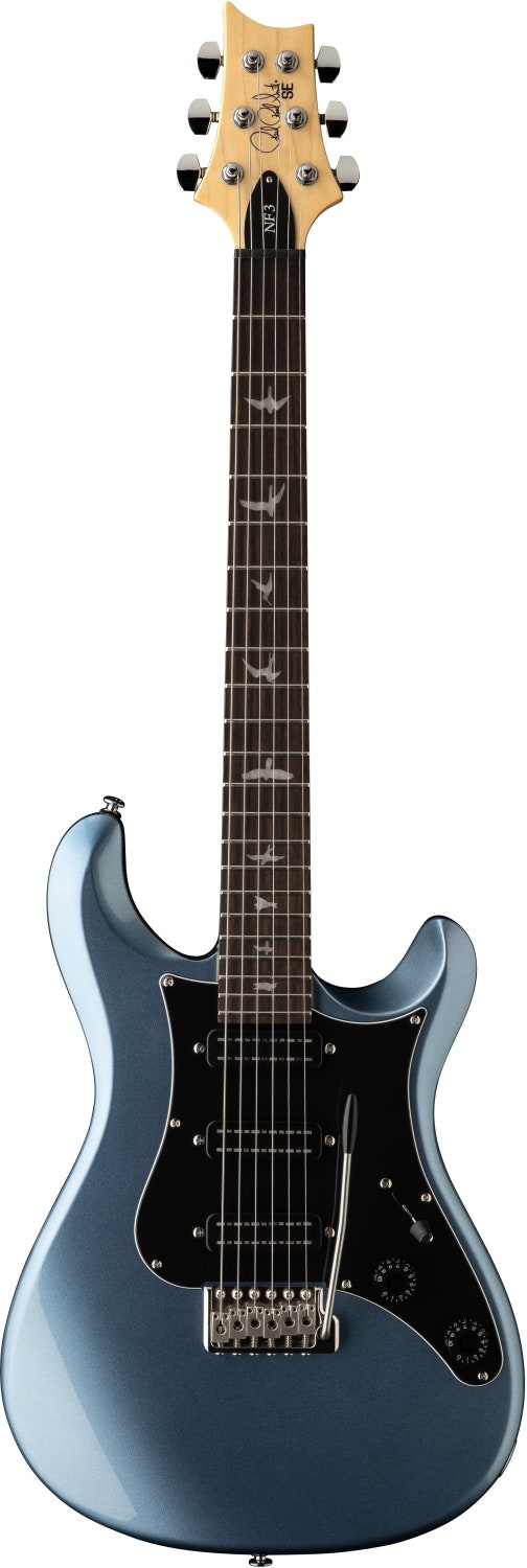 PRS SE NF3 Ice Blue Metallic - touche en palissandre