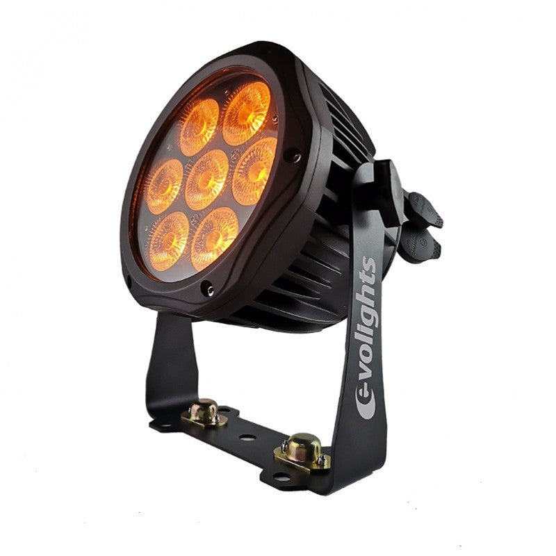 EVOLIGHTS GLACIER 7 LED PAR 7x10W RGBWA-UV IP65 udendørs scenebelysning