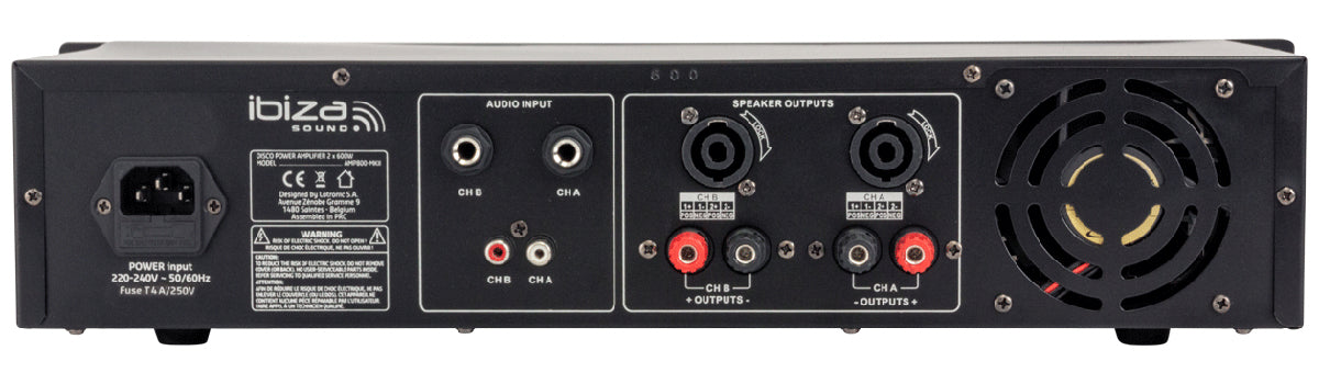 Ibiza AMP600-MKII - Amplificateur d'effet (2x480W)