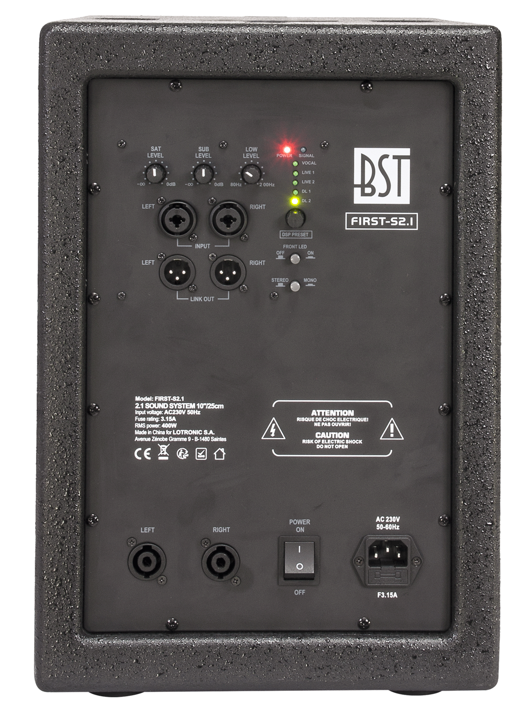 BST FIRST 2.1 - Système d’enceintes actives (400W)