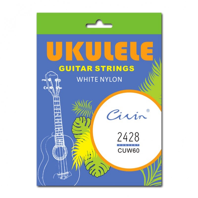 Civin NN US 2428 – Jeu de cordes pour ukulélé blanc