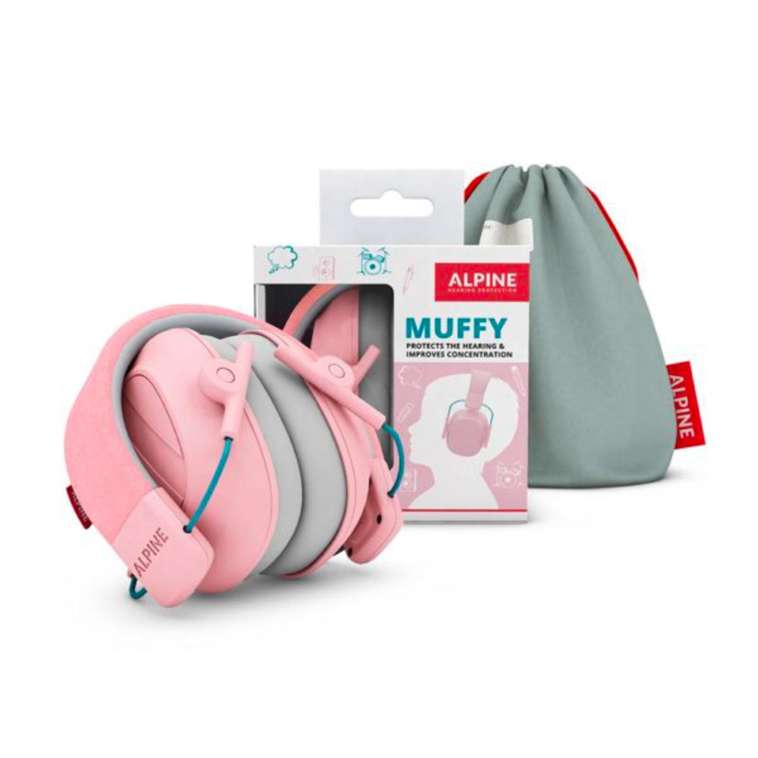 Alpine Muffy Mk2, hearing protection for children - pink
