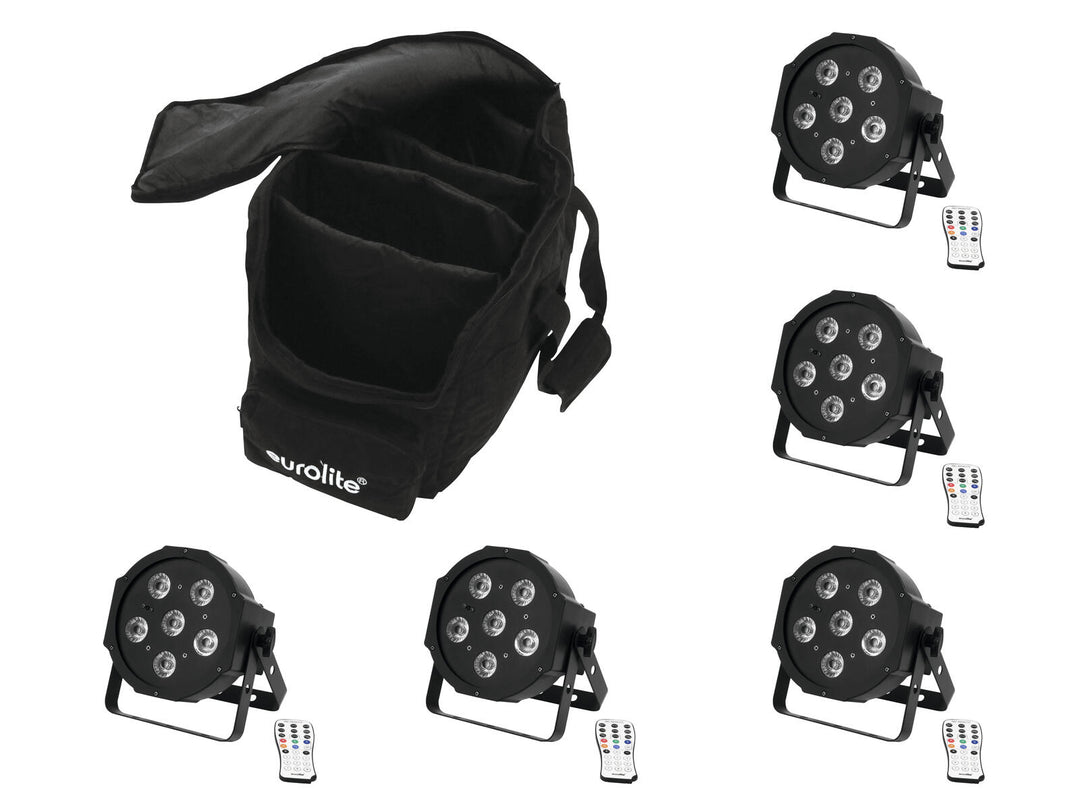 EUROLITE Set 5x LED SLS-603 + sac souple