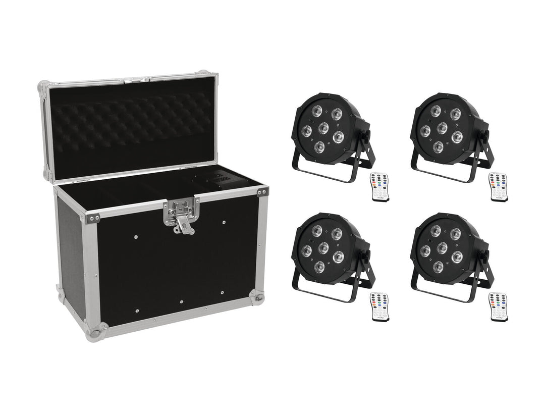 EUROLITE Set 4x LED SLS-603 + Étui EC-SL4M taille M