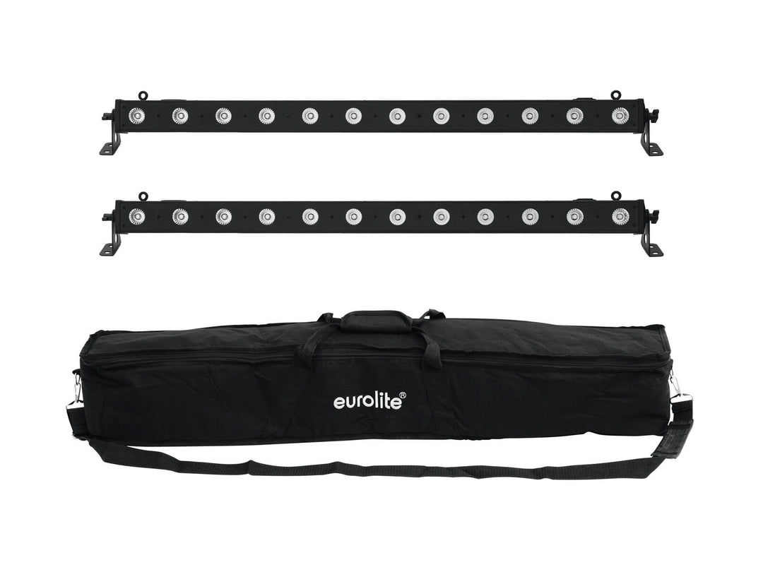 EUROLITE Set 2x LED BAR-12 QCL RGBA + Sac souple