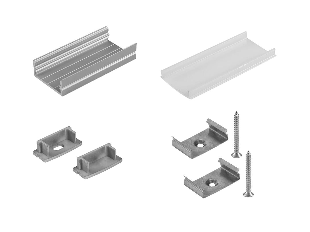 EUROLITE Set de montage profilé en U 20mm pour bande LED