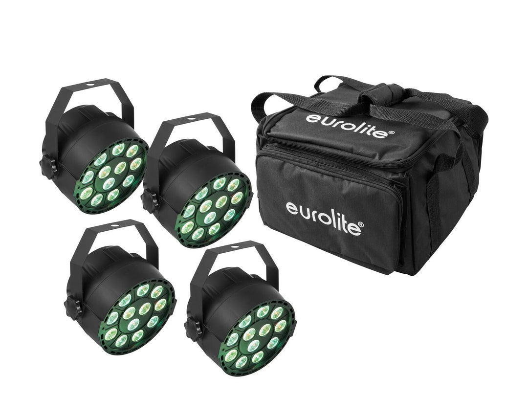 EUROLITE Ensemble 4x LED PARty TCL projecteur + sac souple