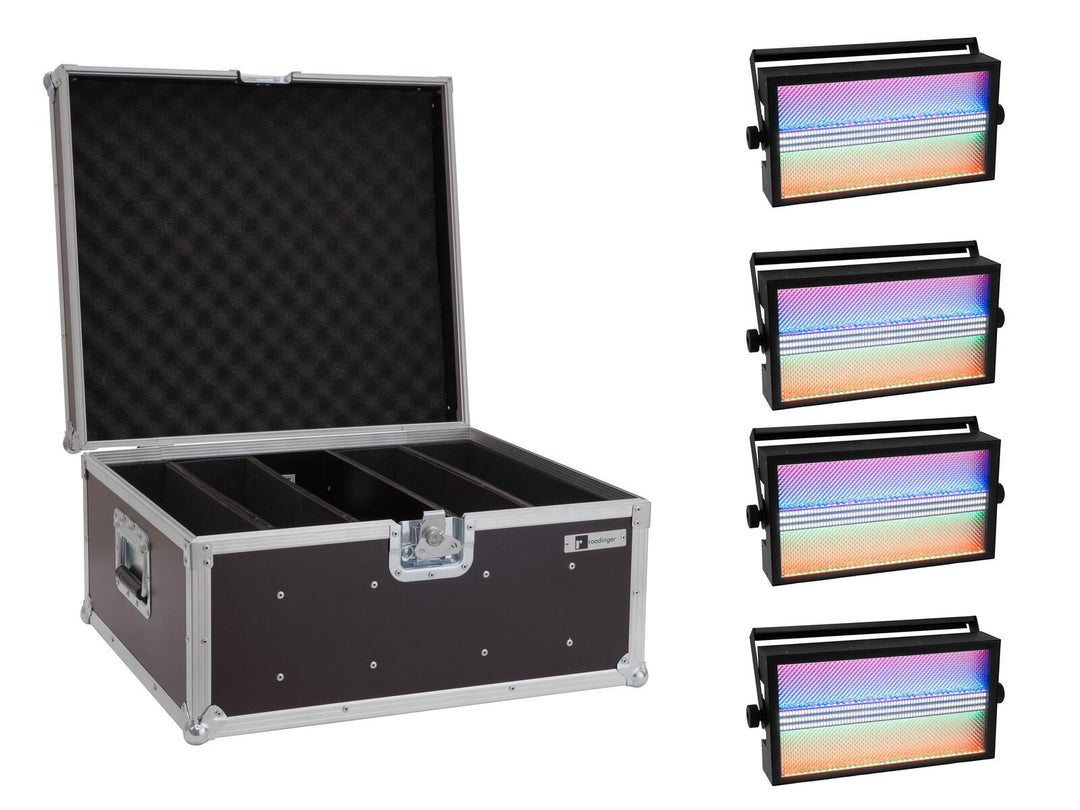 EUROLITE Ensemble 4x LED Super Strobe ABL + Étui
