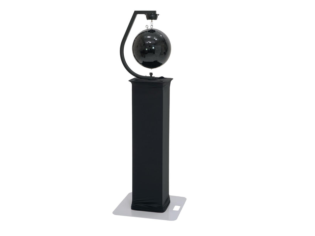 EUROLITE Set boule à facettes 30cm noire avec pied de scène réglable + Cover noire