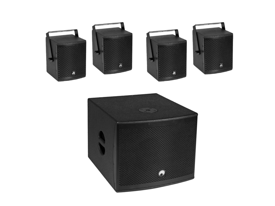 OMNITRONIC Set MOLLY-12A Subwoofer actif + 4x MOLLY-6 Top 8 ohms, noir