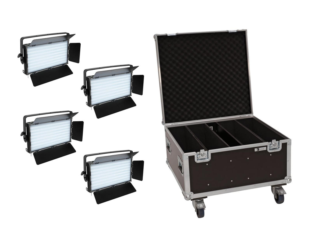 EUROLITE Set 4x LED PLL-480 CW/WW Panneau + Étui
