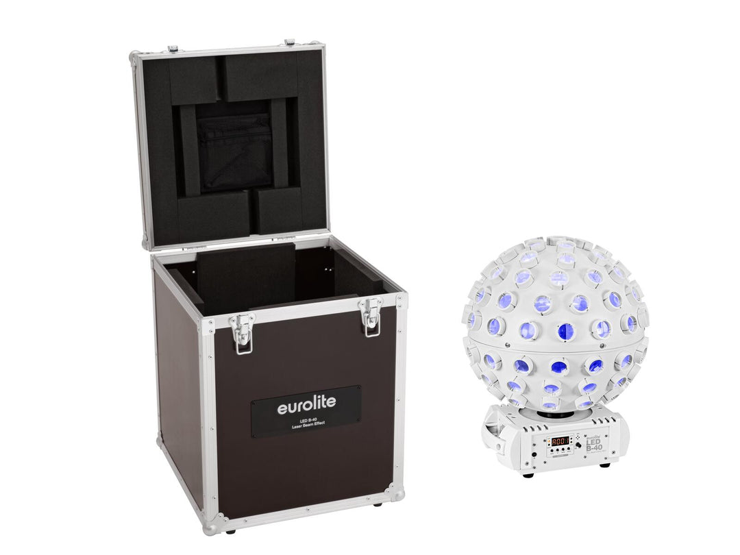 EUROLITE Set LED B-40 HCL Beam Effect MK2 wh + Étui