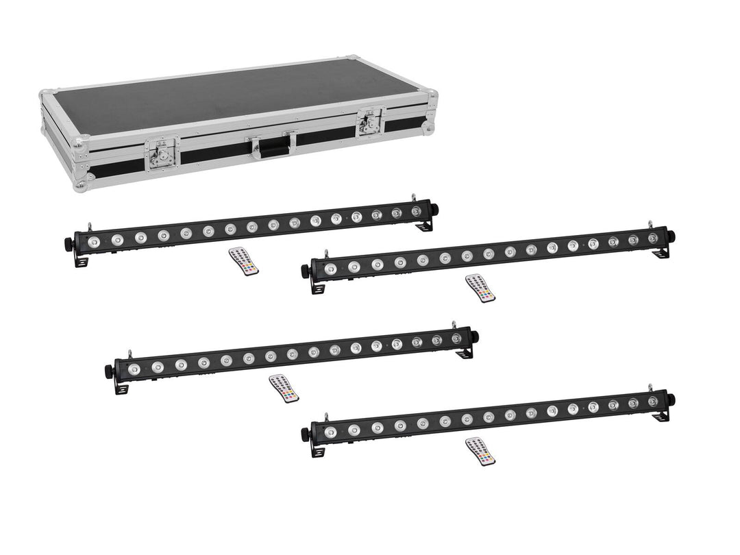 Ensemble EUROLITE 4x LED PIX-16 QCL Bar + étui