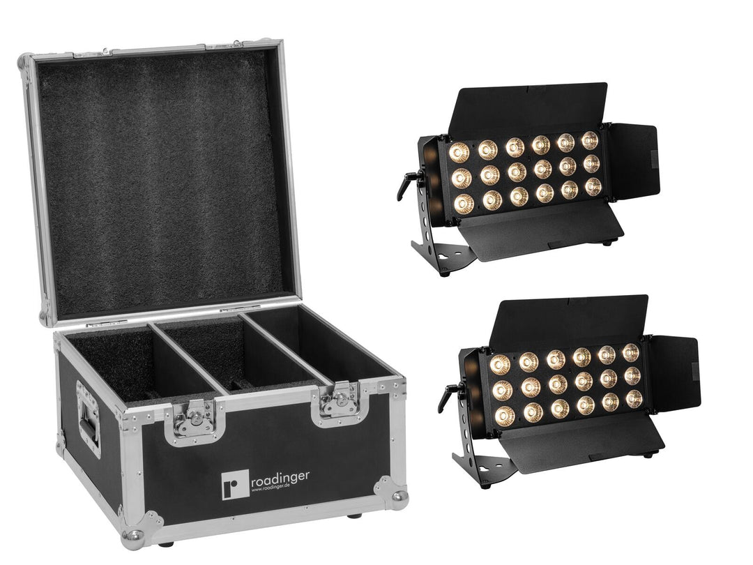 EUROLITE Ensemble 2x LED CLS-18 QCL RGB/WW 18x7W + Flightcase