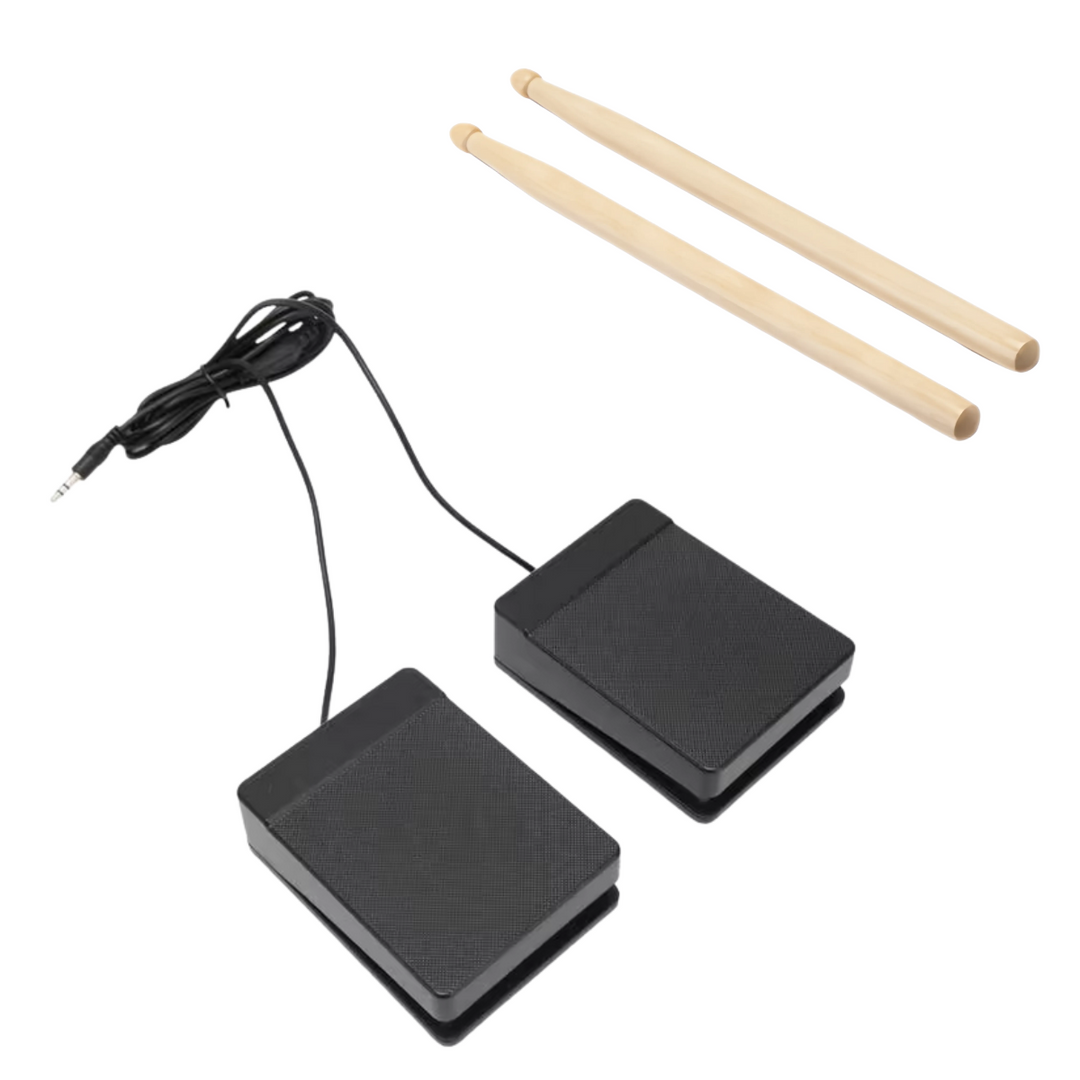 V-TONE RD7 Elektronisk Trommesæt – Roll-Up Drum Kit med 7 Pads, Pedaler og Højtalere