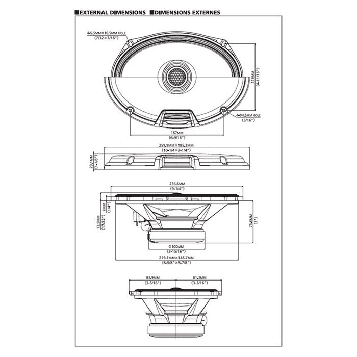 Alpine R2-S69 enceinte coaxiale 6x9" 2 voies