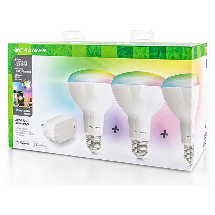 Caliber BR30 starterpack smart home ampoule LED blanche/multicolore