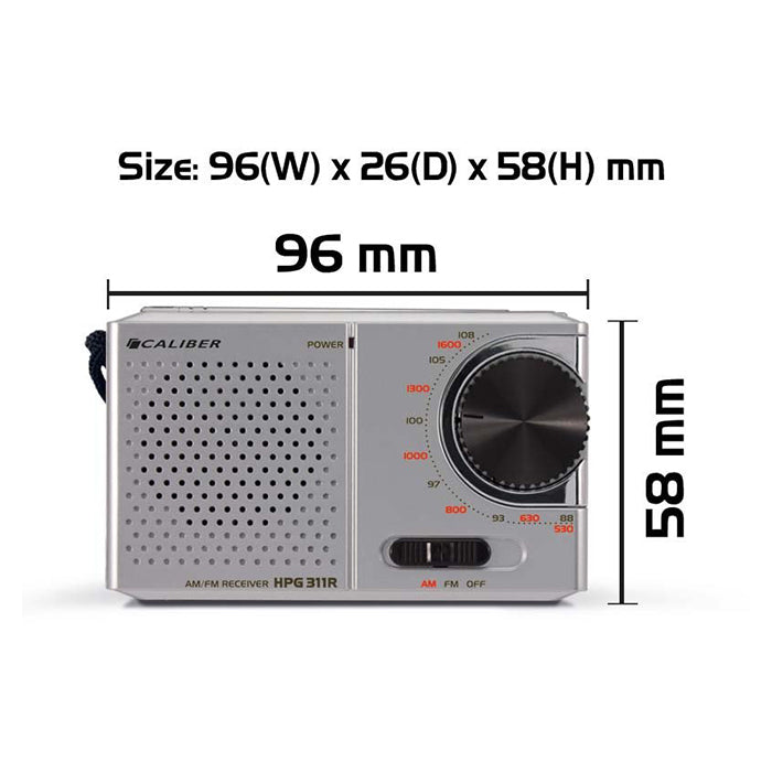 Radio FM portable de poche Caliber HPG311R