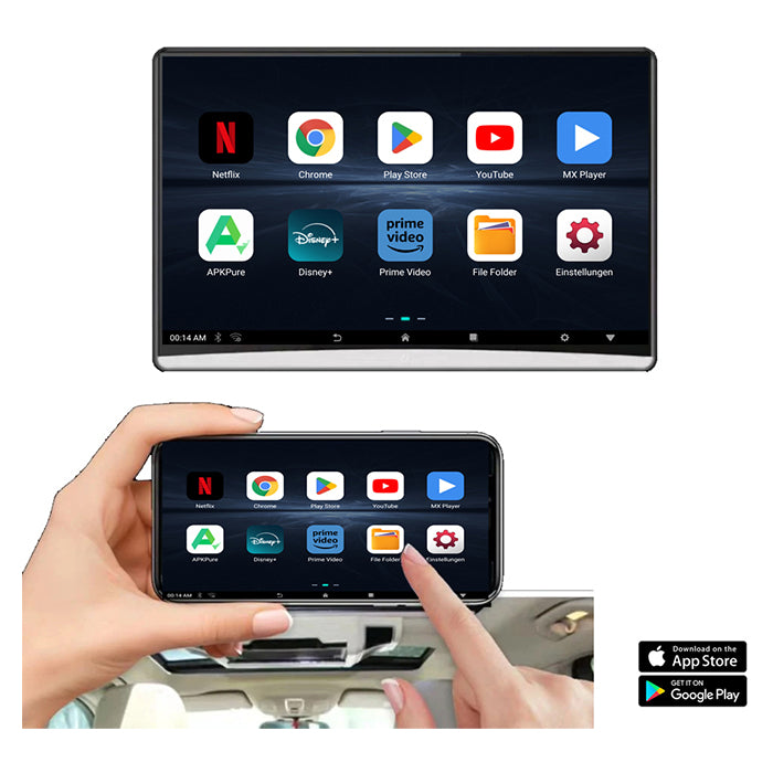 Ampire kit de deux écrans Android 12,4"