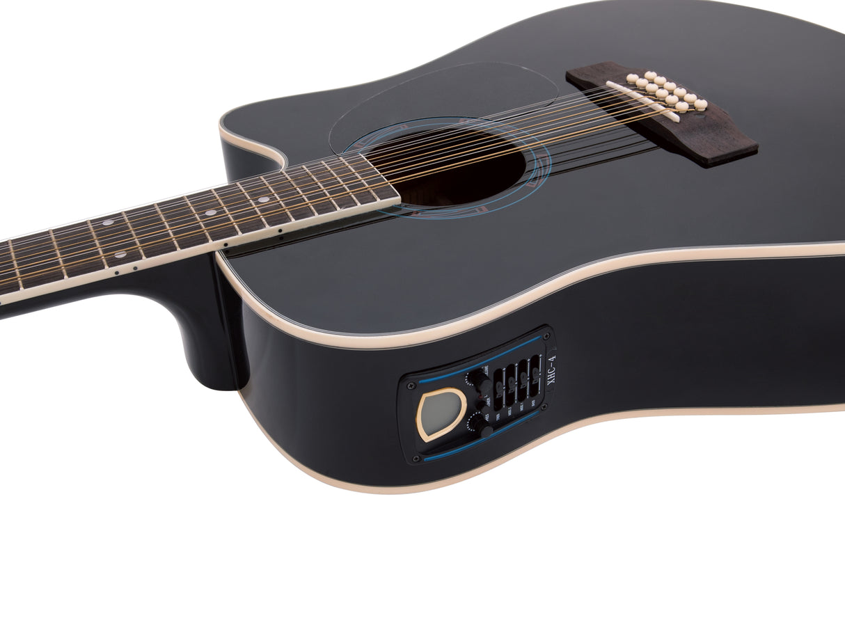 DiMavery DR-612 Western Guitar 12-string - Black
