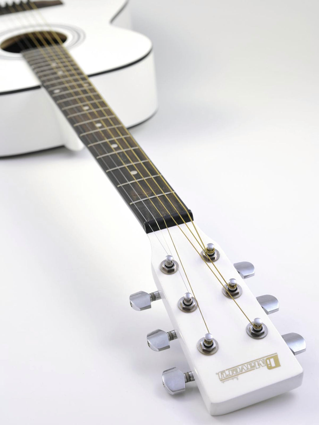 DiMavery AW-303 Guitare Western (Blanc)