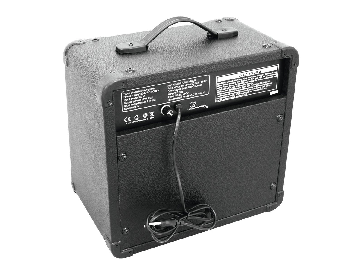DiMavery BA-15 Amplificateur de Basso 15W Noir