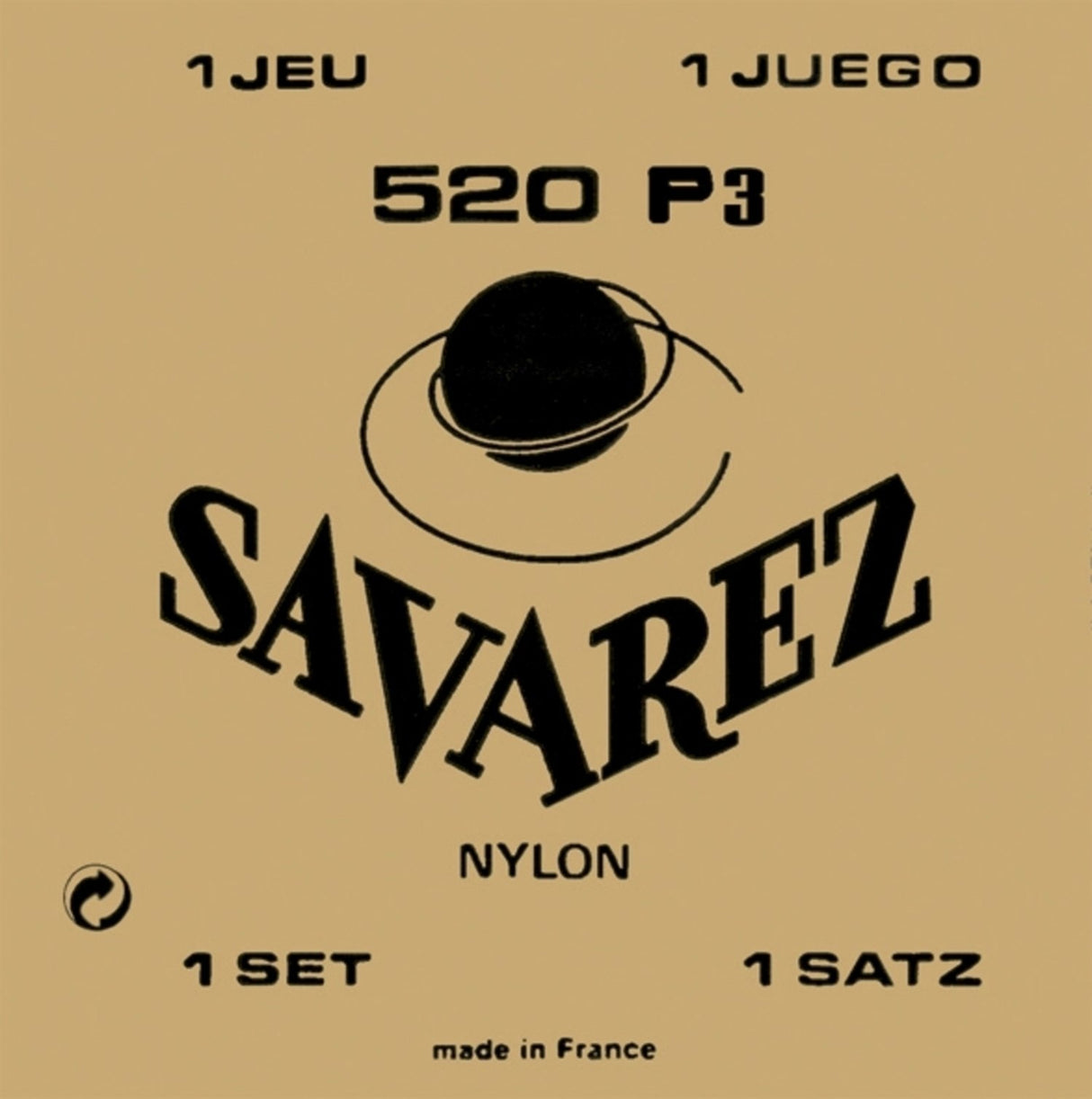 Savarez Strings for classic guitar Traditional concert 520 - Set normal G3w (520P3)