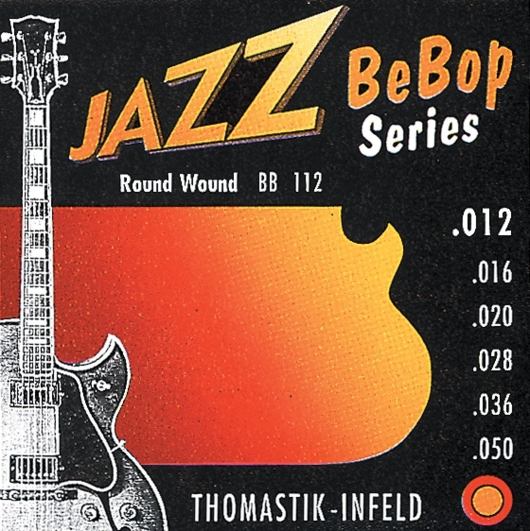 Cordes Thomastik-Infeld pour guitare électrique Jazz série BeBob nickel à filet rond - Jeu 012rw (BB112)