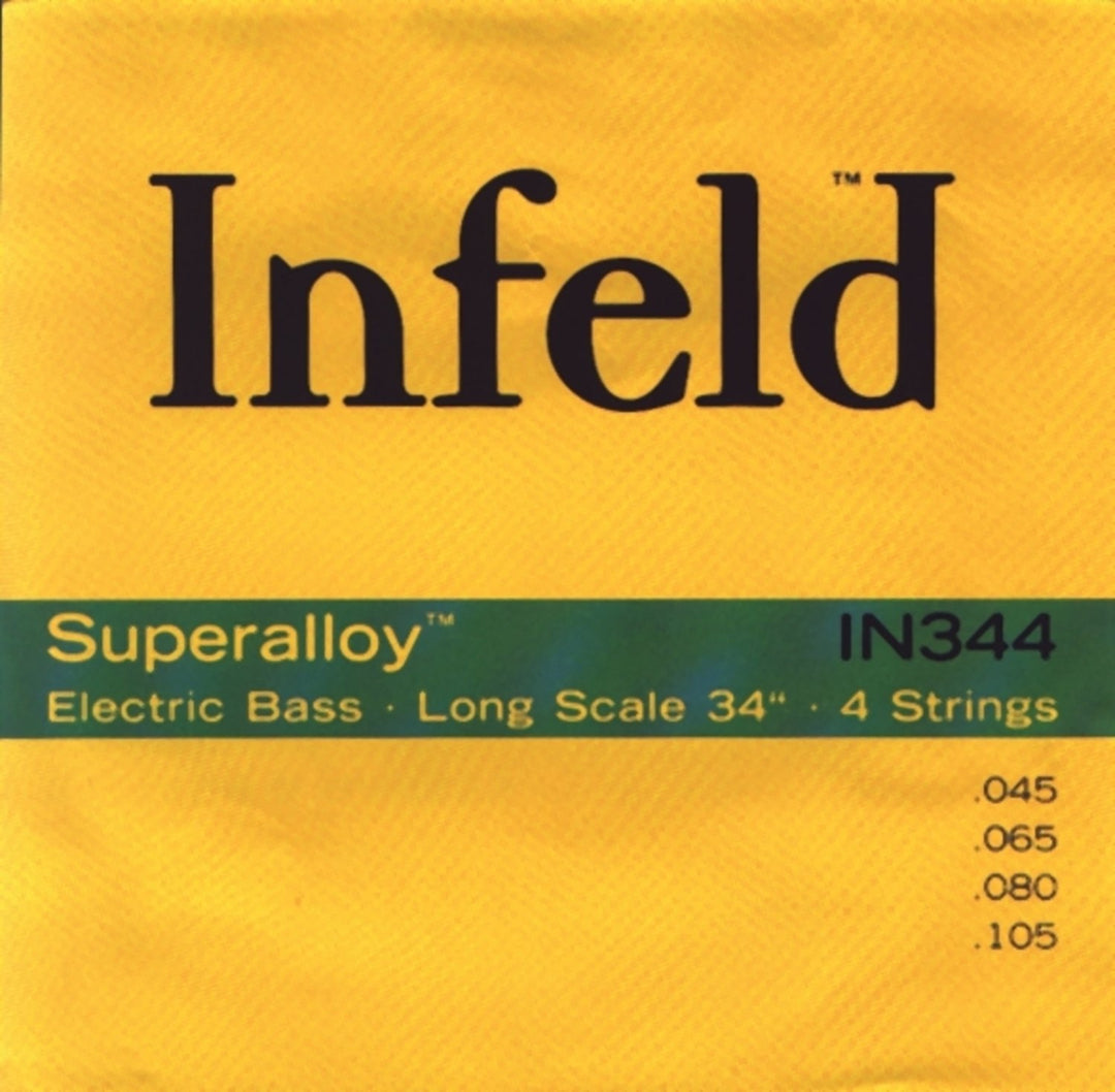 Thomastik-Infeld Cordes de basse électrique Superalloy. Round Wound Long Scale - Set 4 cordes long (IN344)