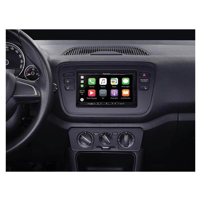 2-DIN Frame for Mii, Citigo and Up (Gloss Black)