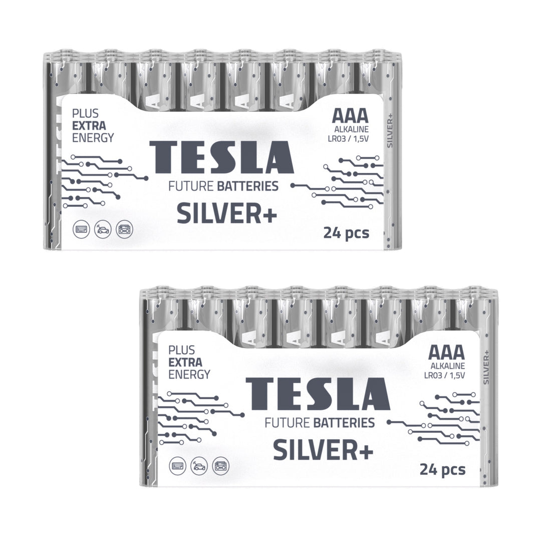 Tesla Silver+ AAA Piles Alcalines (48 pcs)