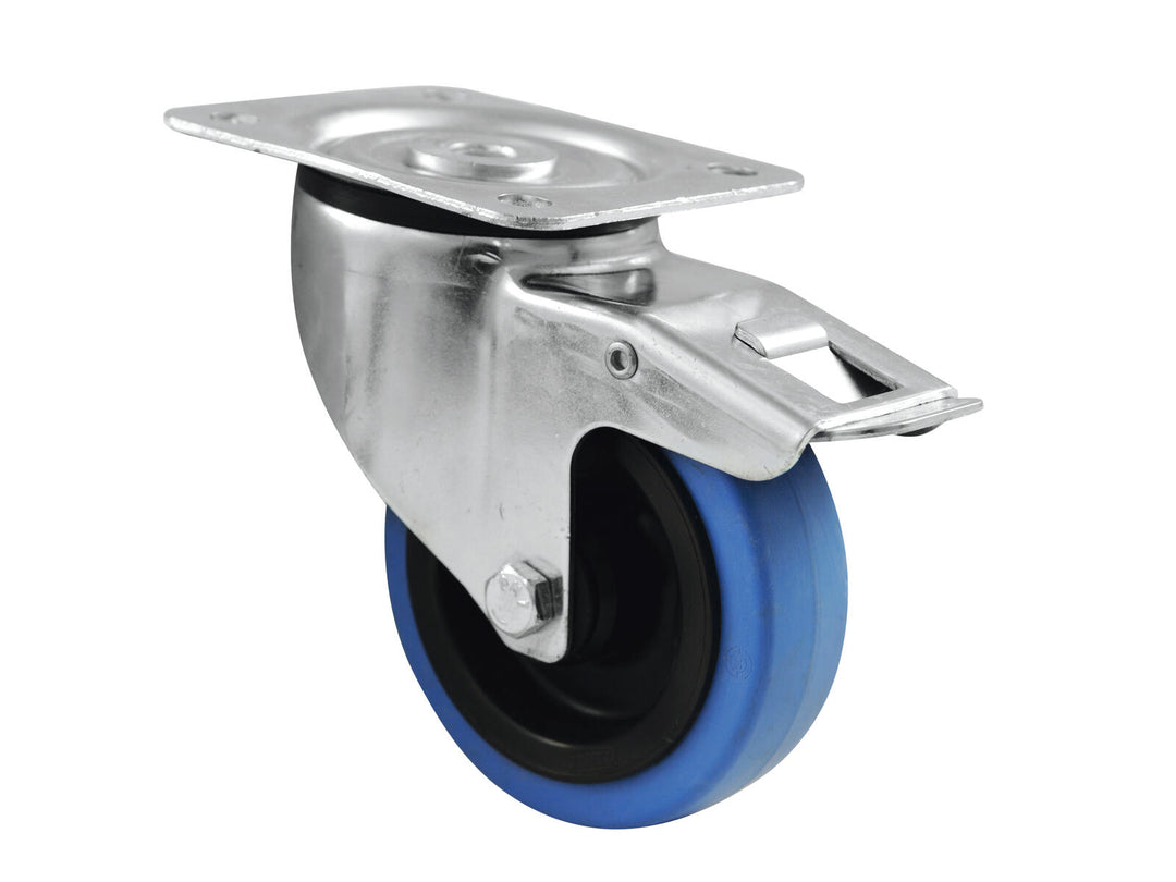ROADINGER roulette pivotante 100mm BLUE WHEEL avec frein