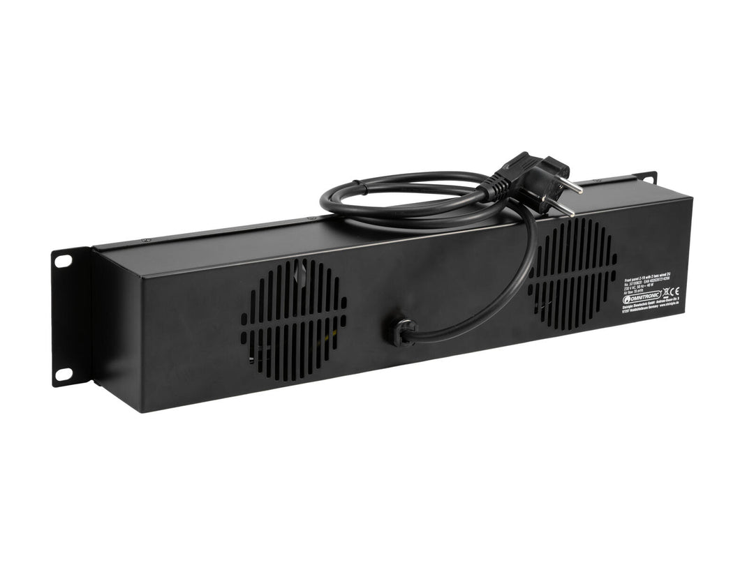 OMNITRONIC Panneau avant Z-19 avec 2 ventilateurs câblés 2U