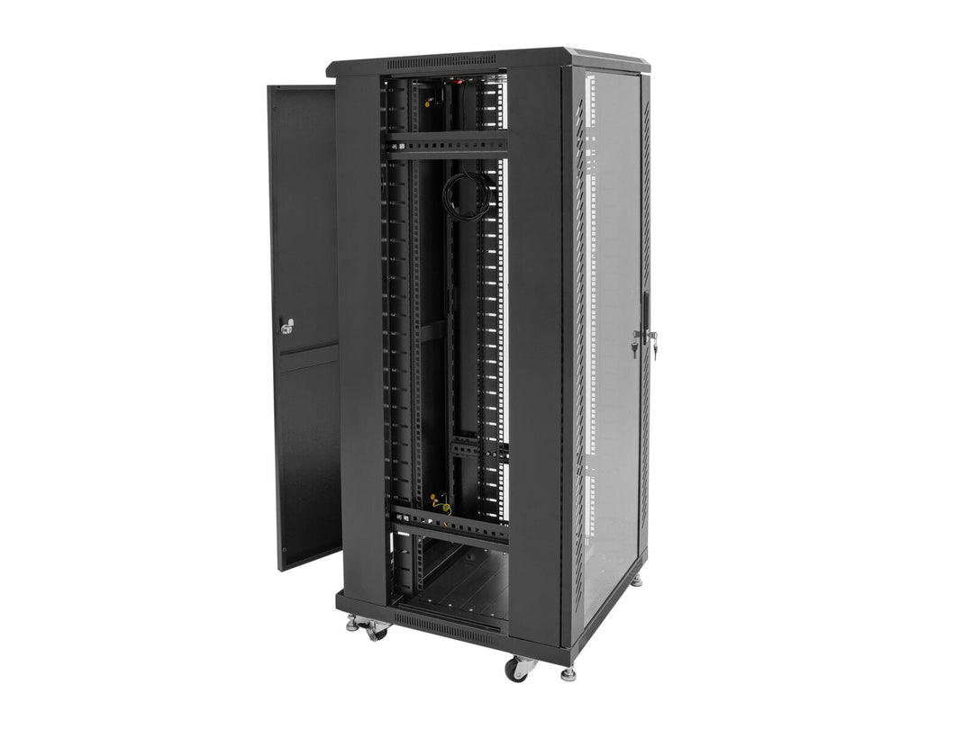 ROADINGER SSC-24 Armoire en acier avec porte en verre 24U