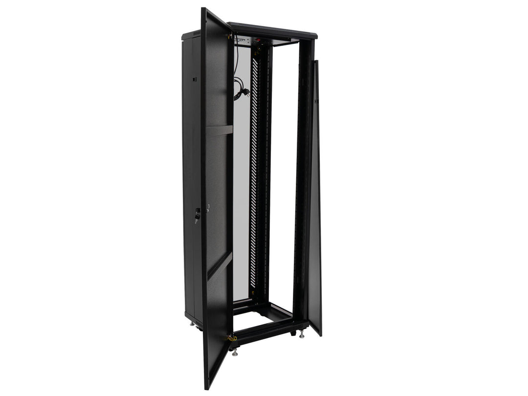 ROADINGER SSC-28 Armoire en acier avec porte en verre 28U