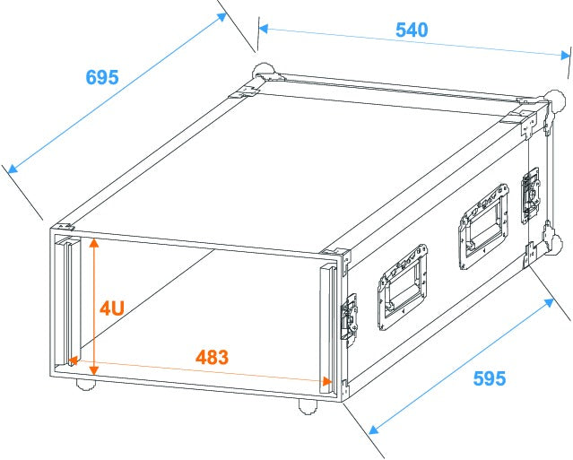 Rack Amplificateur PR-2ST 4 Unit (57cm Profond)