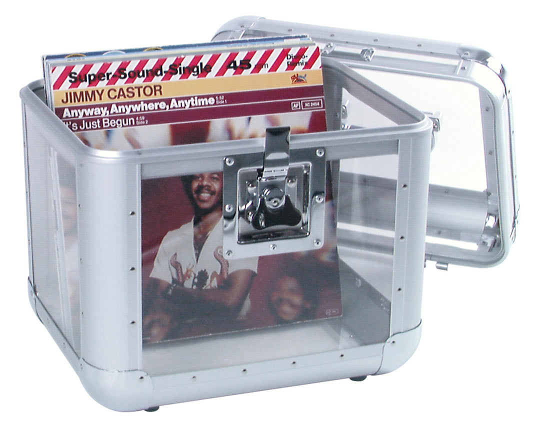 ROADINGER Record Case ALU 75/25, arrondi, acrylique
