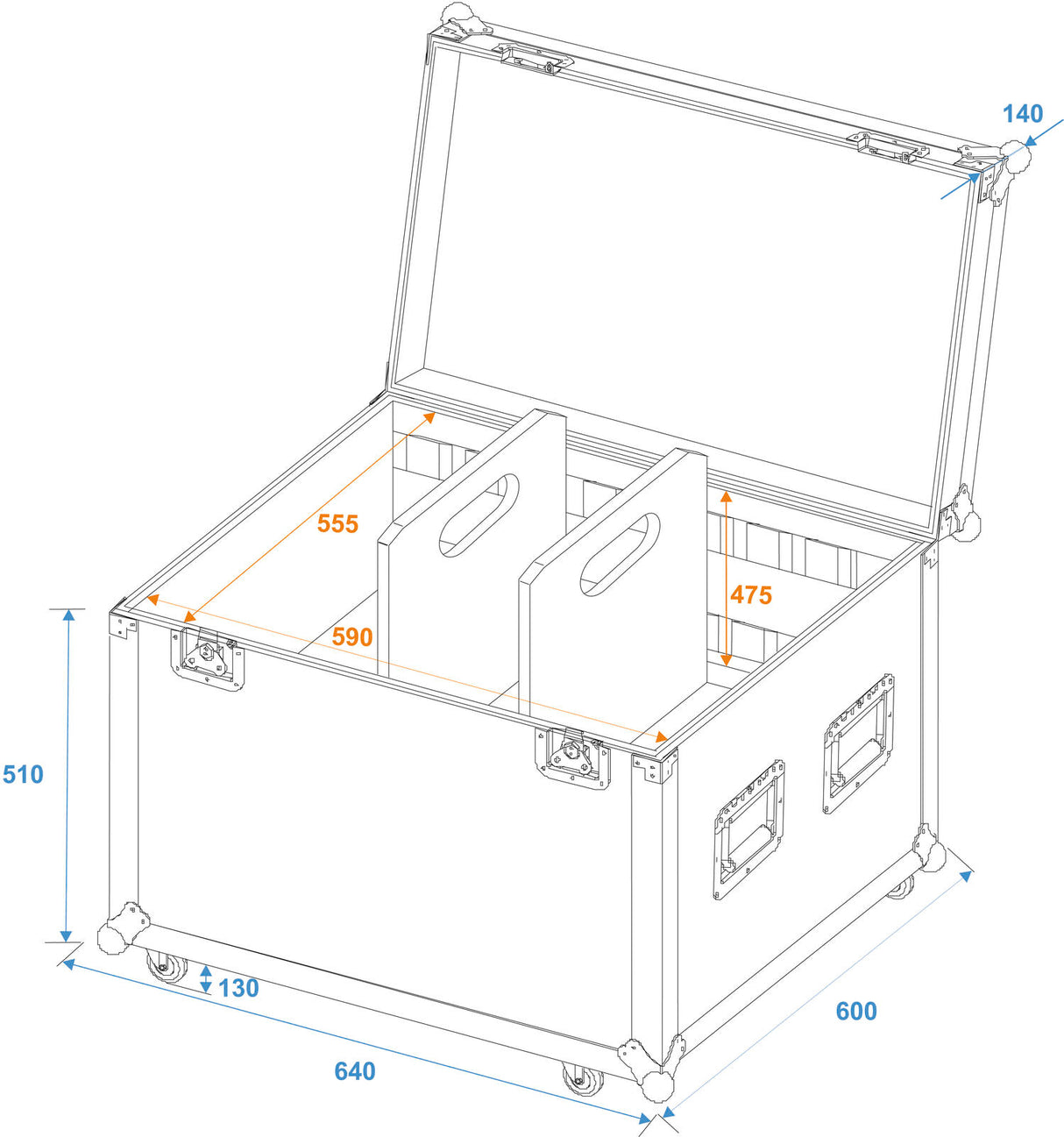 ROADINGER Universal Tour Case 60cm with wheels