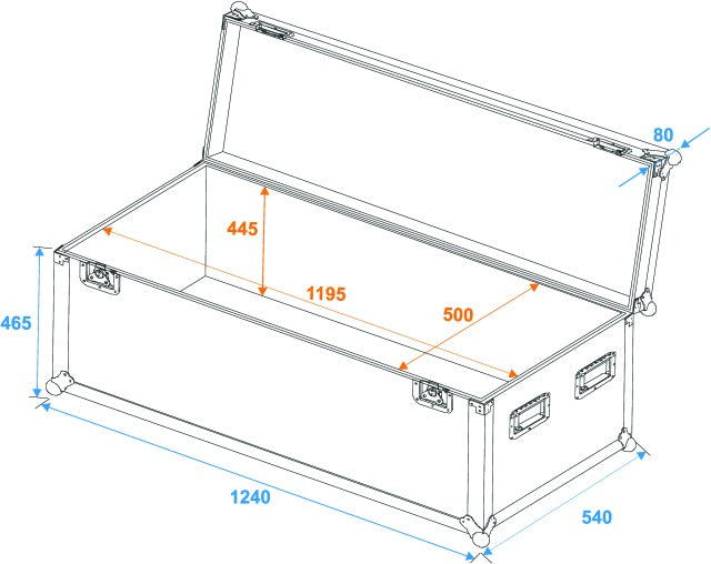 Eurolite Flightcase Pro (W:120 x D:50 x H:50cm)