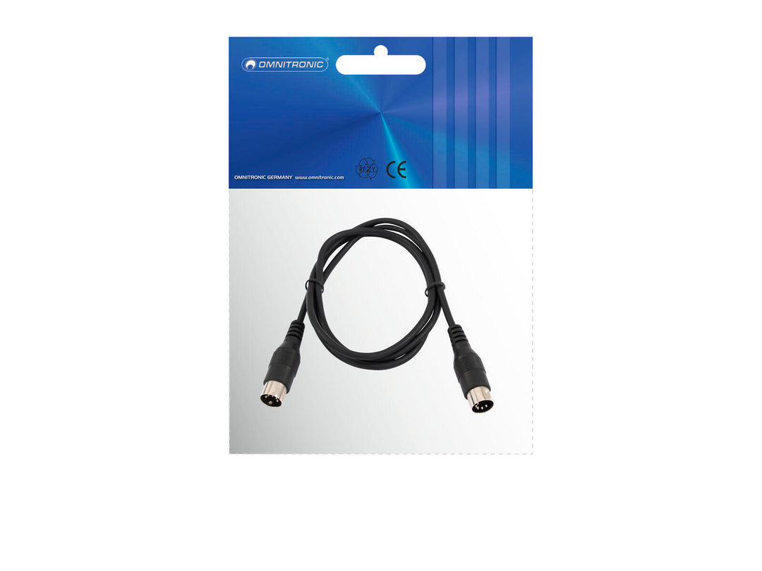 OMNITRONIC Câble DIN MIDI 5 broches 3m