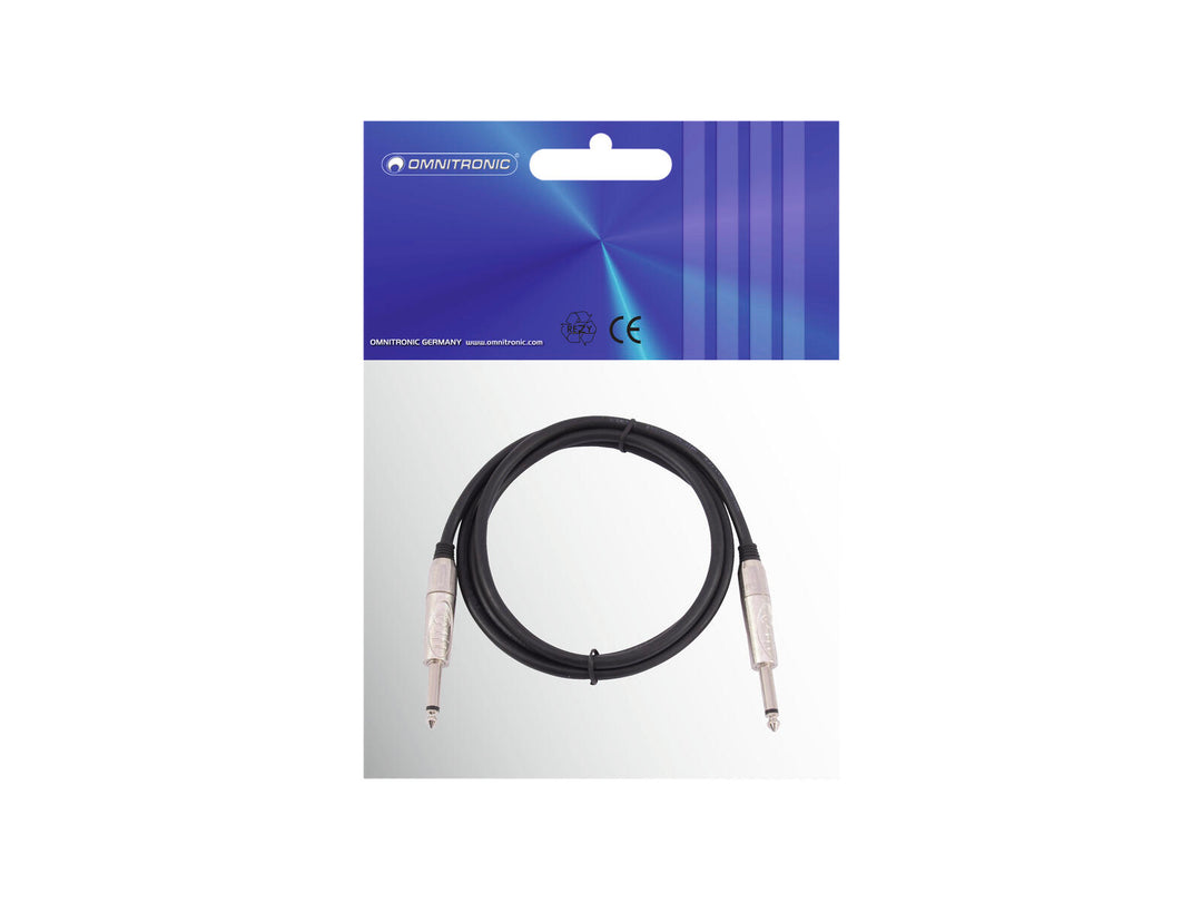 OMNITRONIC Câble Jack 6.3 mono 1m bk ROAD