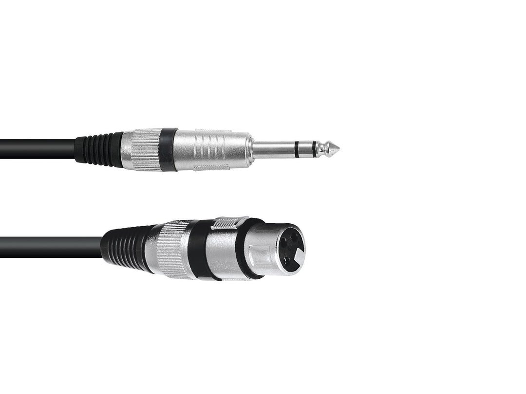 OMNITRONIC Câble adaptateur XLR(F)/Jack stéréo 0.9m bk