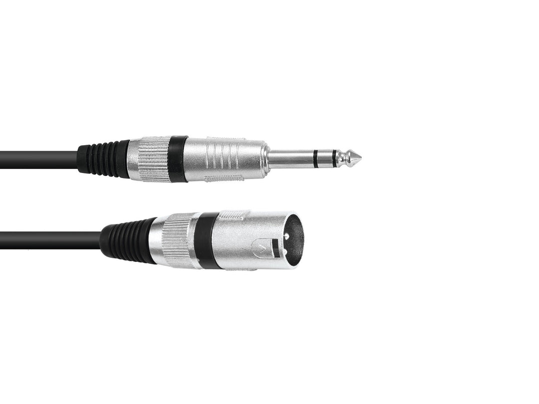 OMNITRONIC câble adaptateur XLR(M)/jack stéréo 0.9m bk
