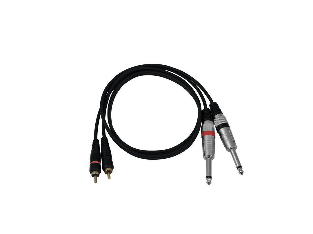 Câble adaptateur OMNITRONIC 2xJack/2xRCA 1m bk