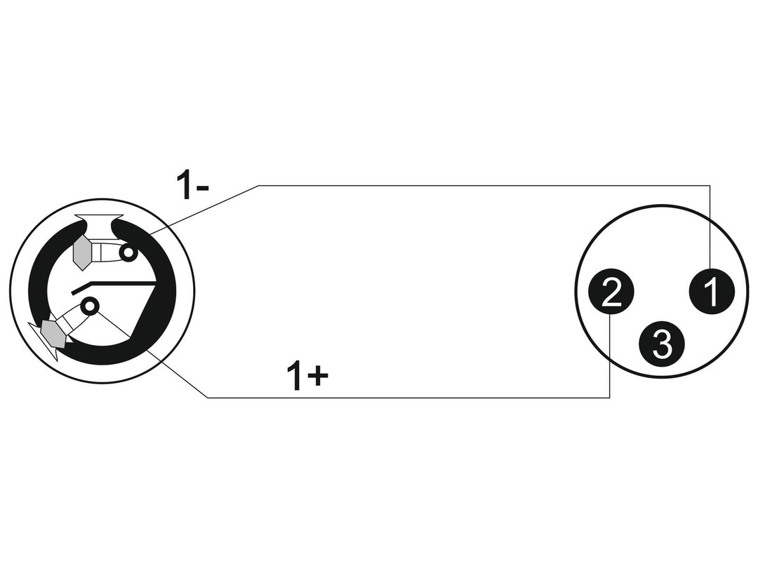 OMNITRONIC câble adaptateur Speaker(F)/XLR(M) 1m bk