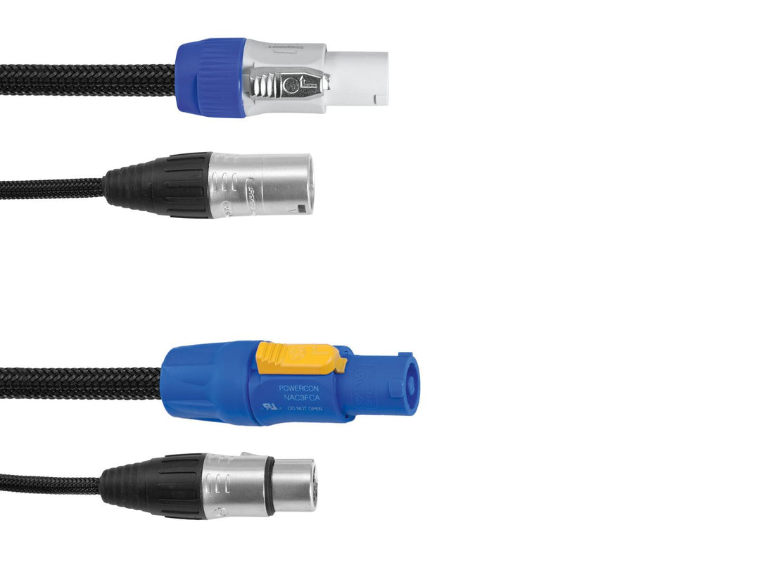 EUROLITE câble combiné DMX P-Con/XLR 3 broches 1.5m