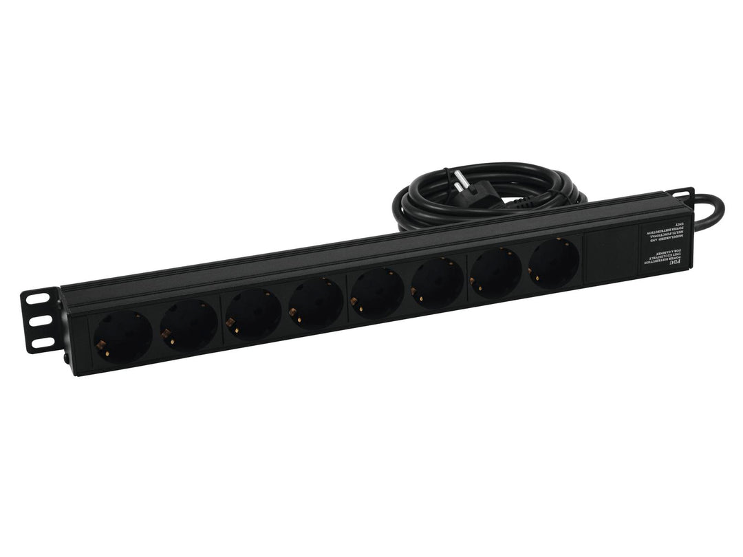 Eurolite R-19-8 1U Rack Distributeur de courant (Schuko)