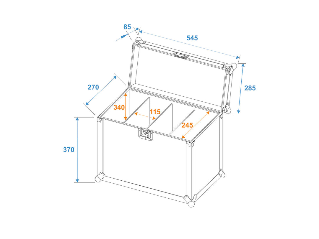 ROADINGER flightcase EC-SL4M 4x SLS taille M