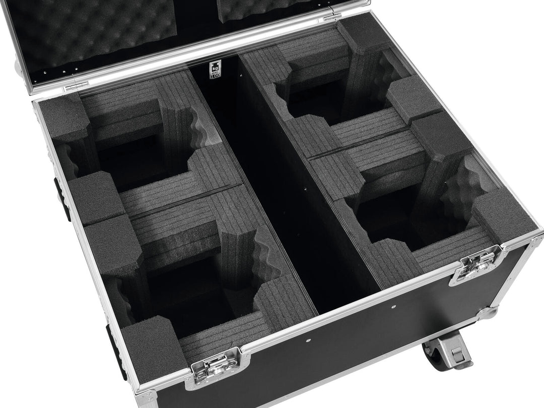 ROADINGER Flightcase 4x LED TMH-X1 Moving Head Beam avec roulettes