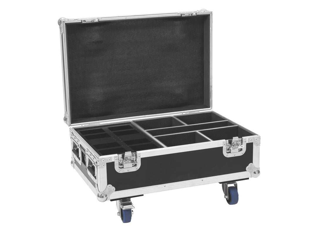 ROADINGER Flightcase 4x AKKU IP UP-4 Plus HCL Spot WDMX avec fonction de recharge